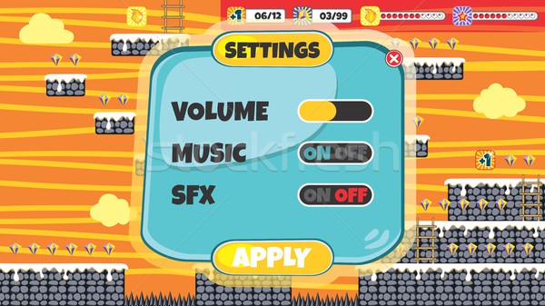 Spel element vector kunst grafisch ontwerp Stockfoto © vector1st