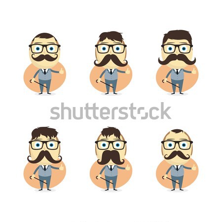 Karikatur guy Avatar Bild Mann Hipster Stock foto © vector1st