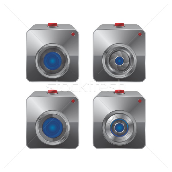 Media interface camera vector grafische kunst Stockfoto © vector1st