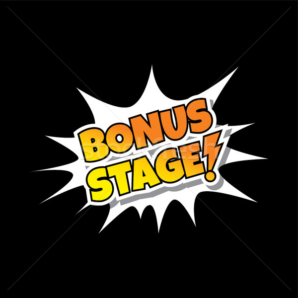 Bonus Stage - Comic Speech Bubble Cartoon Game Assets Stock photo © vector1st