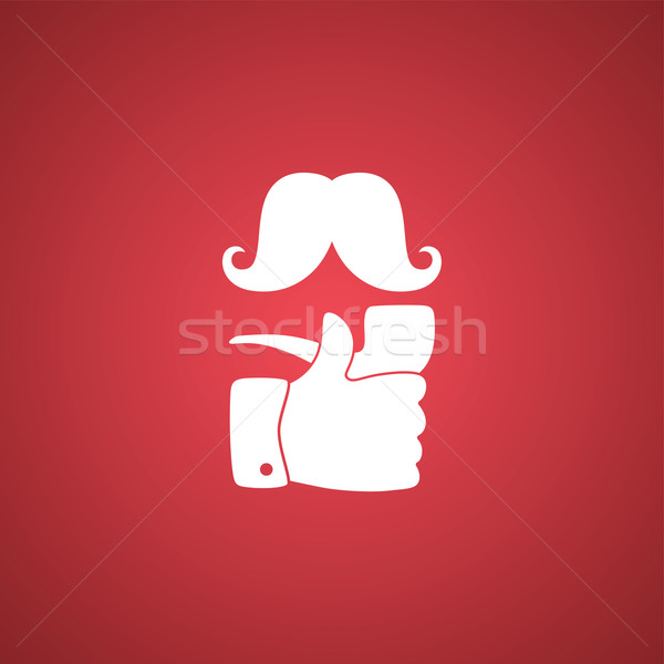 Tubería fumador como pulgar hasta vector Foto stock © vector1st