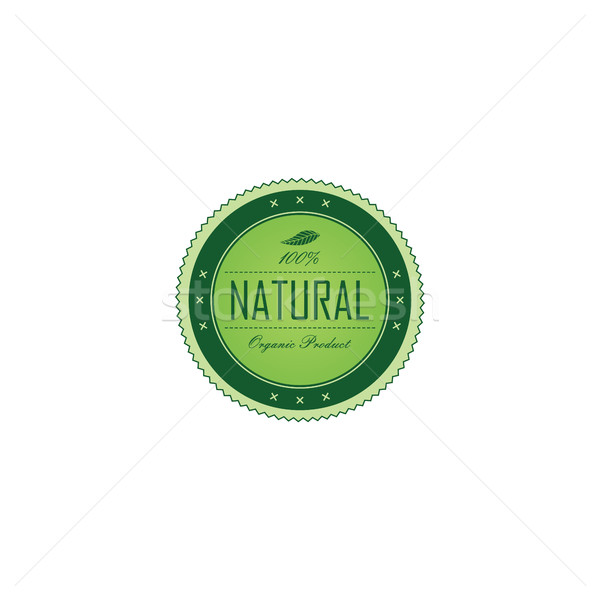 fresh eco friendly green theme label Stock photo © vector1st