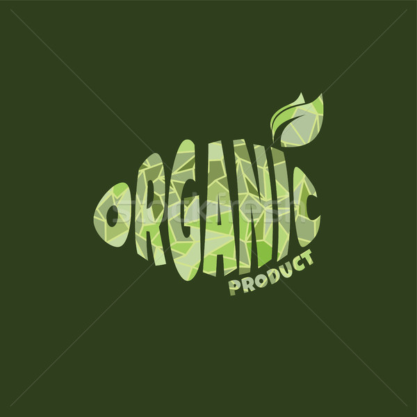 eco friendly natural label organic product sticker logo Stock photo © vector1st