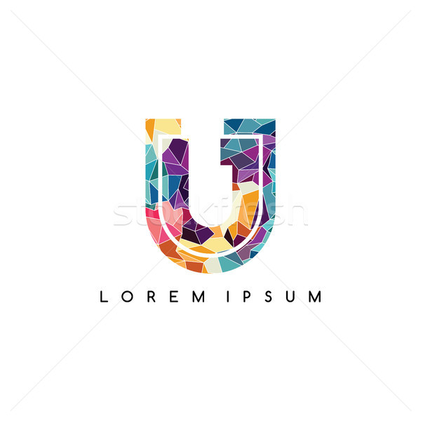 letter initial logotype logo abstract colorful geometrical Stock photo © vector1st