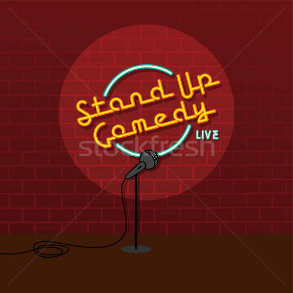 Stock photo: stand up comedy open mic