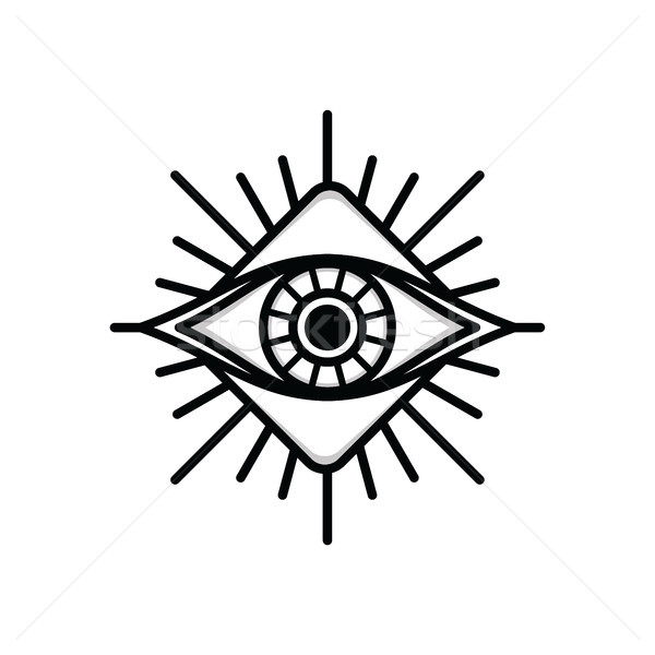 [[stock_photo]]: Une · oeil · signe · symbole · logo