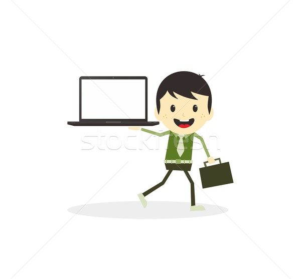 business presentation cartoon character Stock photo © vector1st