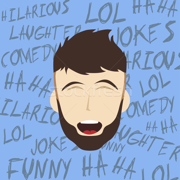 funny laughing guy Stock photo © vector1st