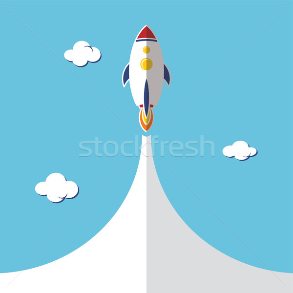 ракета судно запуск вектора искусства иллюстрация Сток-фото © vector1st