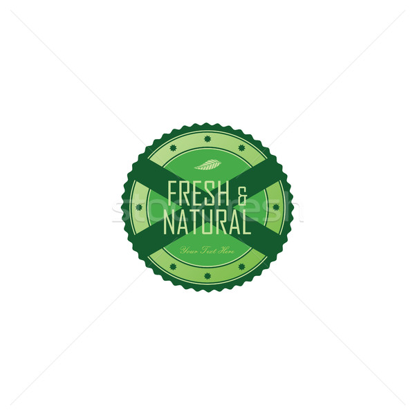 fresh eco friendly green theme label Stock photo © vector1st