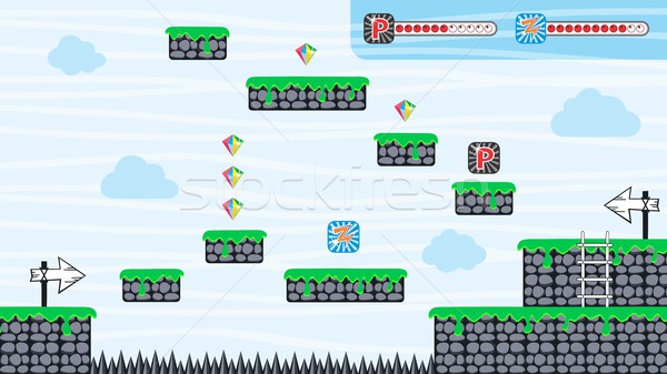 Gioco elemento vettore arte graphic design Foto d'archivio © vector1st