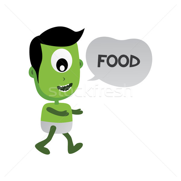 Vert zombie monstre personnage vecteur art [[stock_photo]] © vector1st