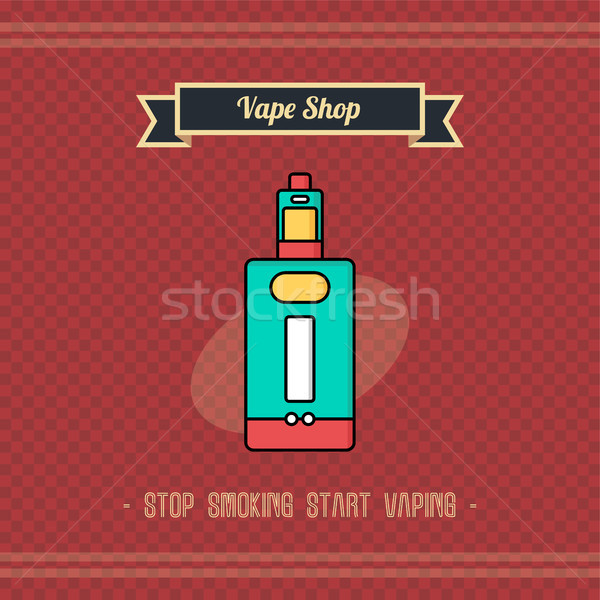 retro vaporizer electric cigarette vapor mod - vape life Stock photo © vector1st