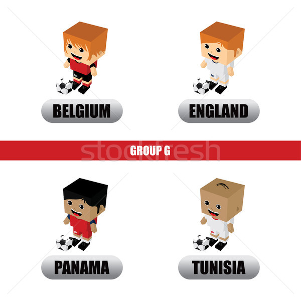 Foto stock: Grupo · equipo · Rusia · torneo · de · fútbol · vector · arte