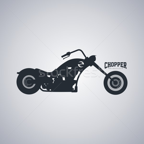 Motocykla klasyczny wektora sztuki ilustracja szczęśliwy Zdjęcia stock © vector1st