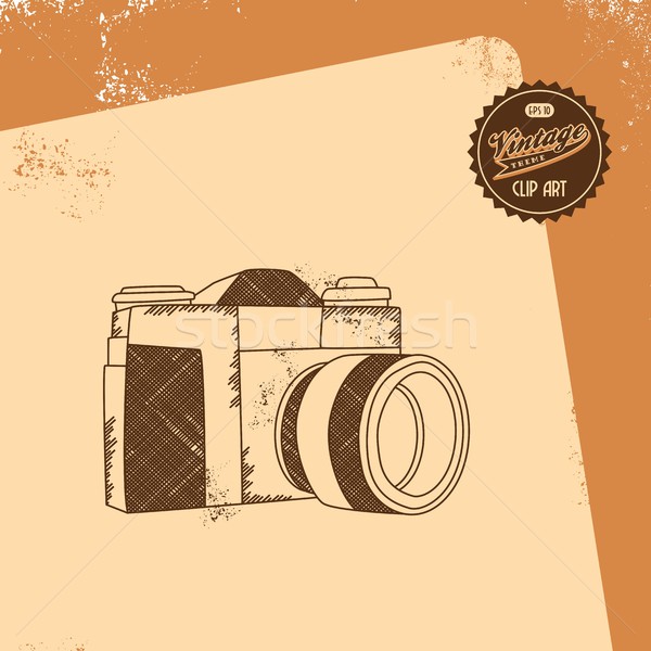 Mediów interfejs kamery wektora graficzne sztuki Zdjęcia stock © vector1st