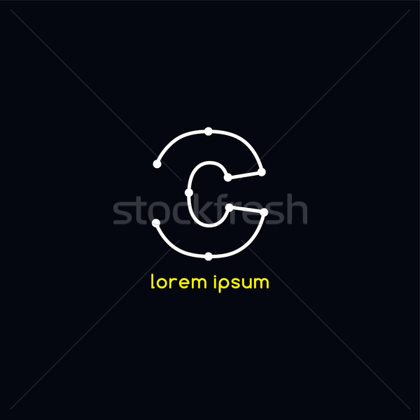 path trace vector outline logotype theme Stock photo © vector1st