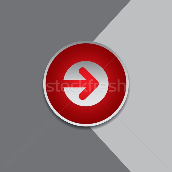 Pijl icon knop media vector grafische Stockfoto © vector1st