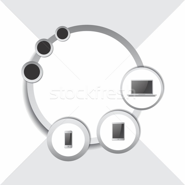 Mobiele computer vector grafische kunst Stockfoto © vector1st