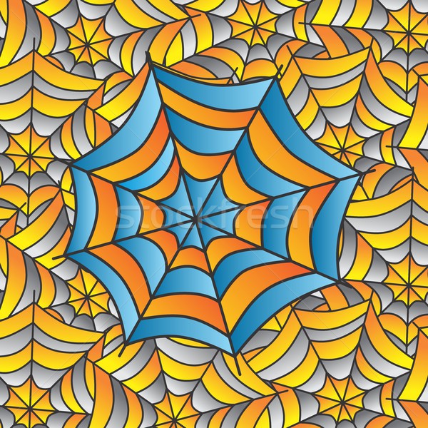 Farbe Spinnennetz Kunst Vektor Grafik Illustration Stock foto © vector1st