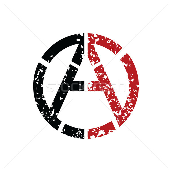 Anarchia logo logotípus vektor művészet Stock fotó © vector1st