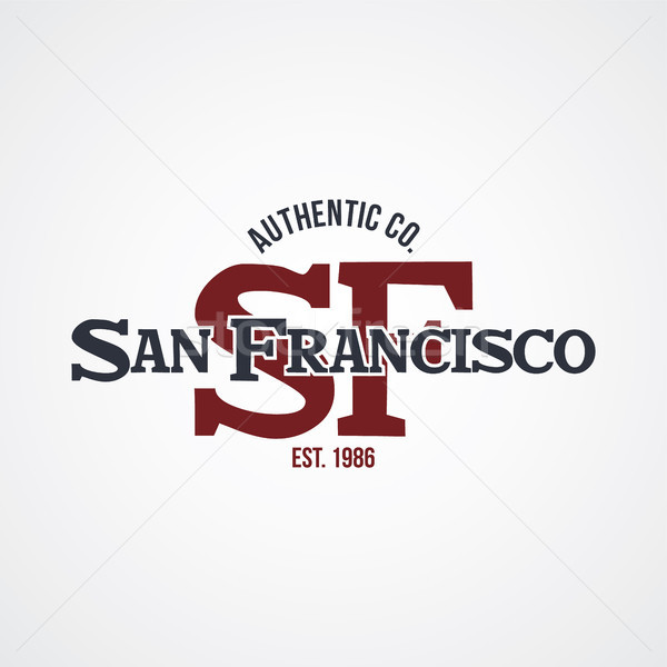 San Francisco Egyesült Államok Amerika kitűző címke embléma Stock fotó © vector1st