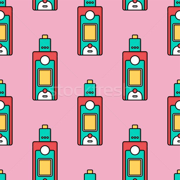 seamless pattern electronic cigarette vaporizer vector Stock photo © vector1st