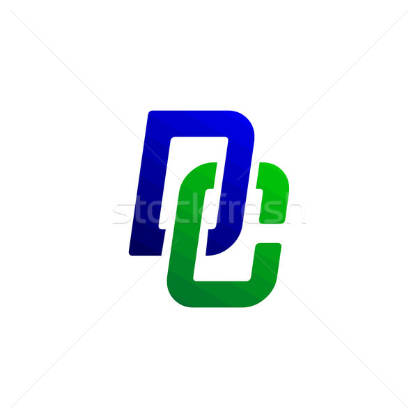 overlap initial letter alphabet sign symbol Stock photo © vector1st