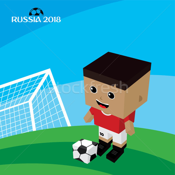 Grup takım Rusya futbol turnuvası vektör sanat Stok fotoğraf © vector1st