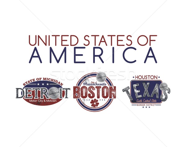 Amérique emblème graphique art design étiquette [[stock_photo]] © vector1st