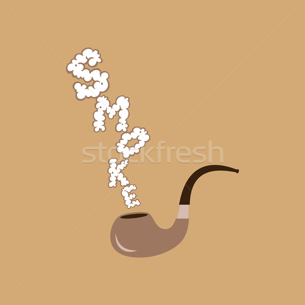 Tytoń rury dymu wektora sztuki ilustracja Zdjęcia stock © vector1st