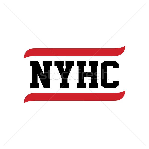Fekete piros szöveg New York keménymag Stock fotó © vector1st
