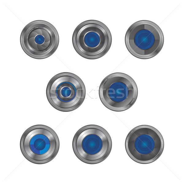 Media interface camera vector grafische kunst Stockfoto © vector1st