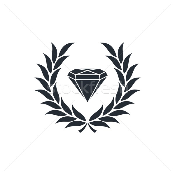 Diamant binnenkant krans vector kunst illustratie Stockfoto © vector1st