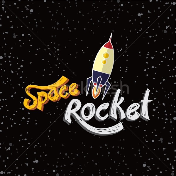 ракета судно запуск вектора искусства иллюстрация Сток-фото © vector1st