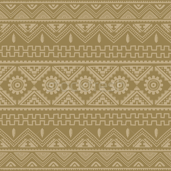 Braun Ureinwohner ethnischen Muster Vektor Stock foto © vector1st