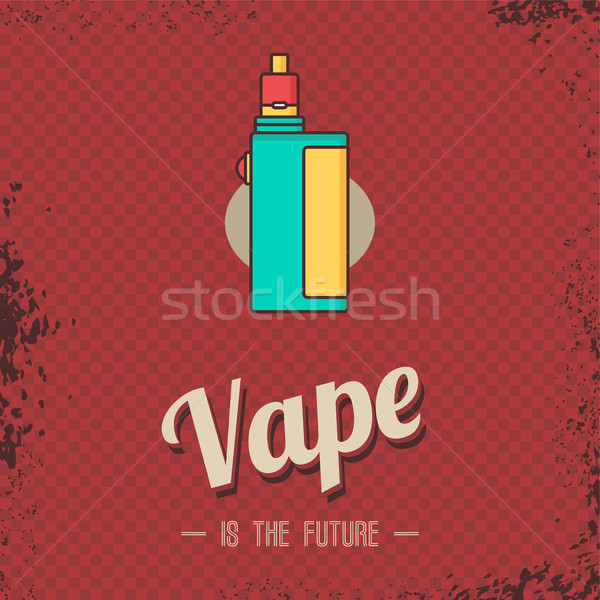 retro vaporizer electric cigarette vapor mod - vape life Stock photo © vector1st
