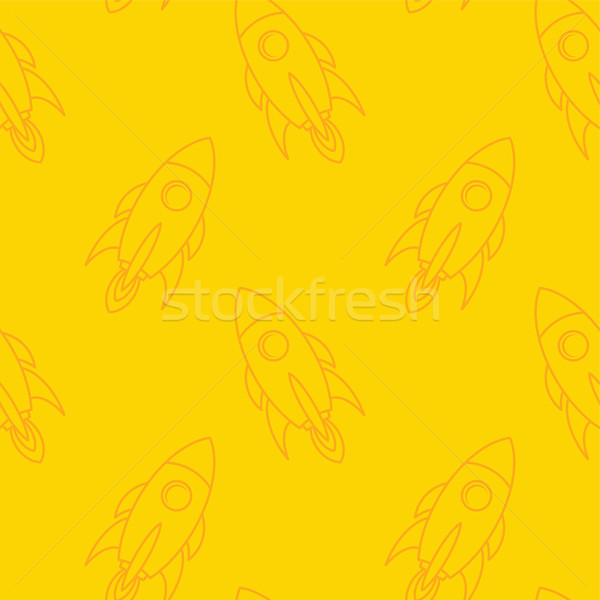 Raum Schiff Rakete Karikatur Vektor Kunst Stock foto © vector1st