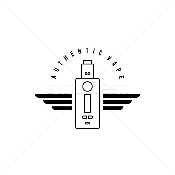 Elektryczne papierosów osobowych retro etykiety odznakę Zdjęcia stock © vector1st