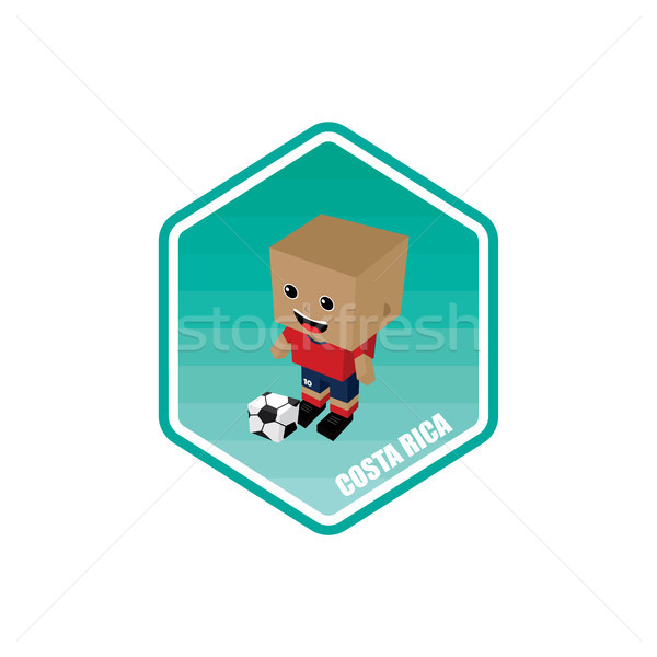 Futebol isométrica Costa Rica vetor arte mundo Foto stock © vector1st