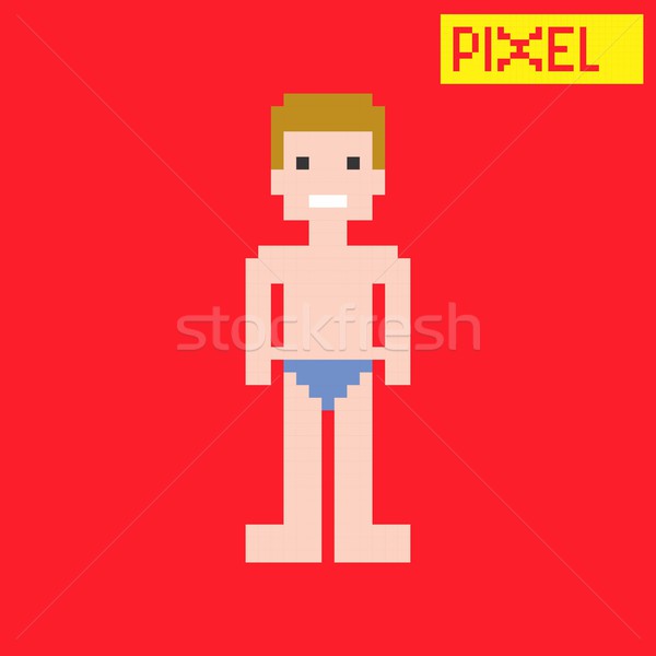 Pixel karakter vektor grafikus művészet terv Stock fotó © vector1st
