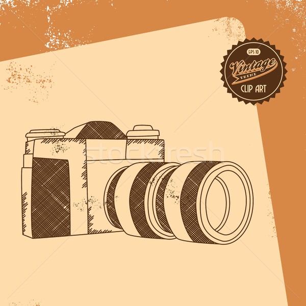 Medien Schnittstelle Kamera Vektor Grafik Kunst Stock foto © vector1st
