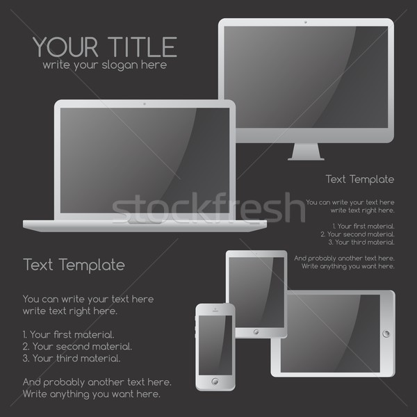 Tecnologia mobile computer vettore arte Foto d'archivio © vector1st