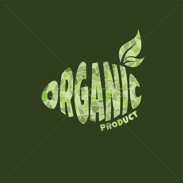 Milieuvriendelijk natuurlijke label organisch product sticker Stockfoto © vector1st