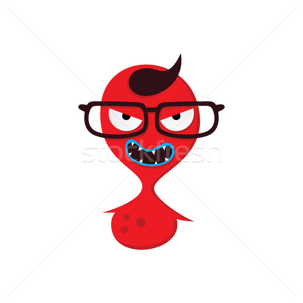 Cute aanbiddelijk lelijk scary grappig mascotte Stockfoto © vector1st