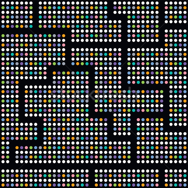 colorful dot theme art maze Stock photo © vector1st