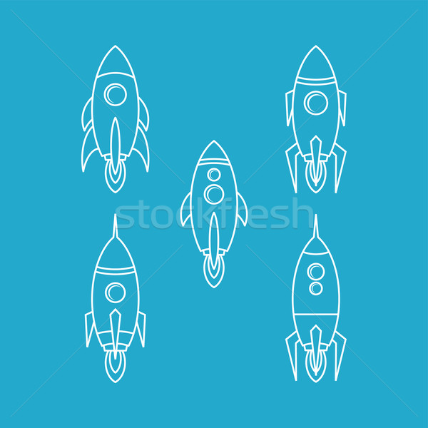 Rakietowe statku wektora sztuki ilustracja Zdjęcia stock © vector1st