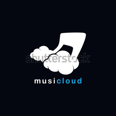 Chanson nuage stockage vecteur art illustration [[stock_photo]] © vector1st