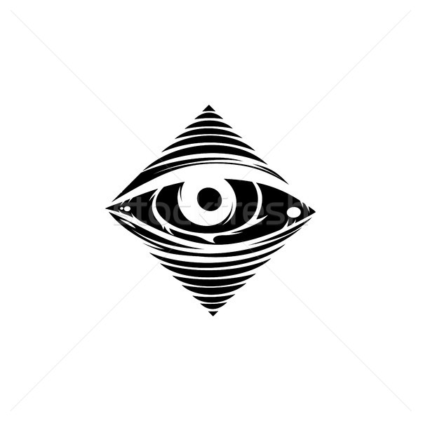 all seeing eye theme logo template Stock photo © vector1st