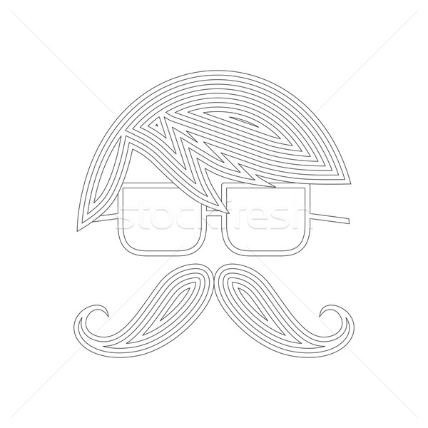 whiskers mustache guy avatar Stock photo © vector1st